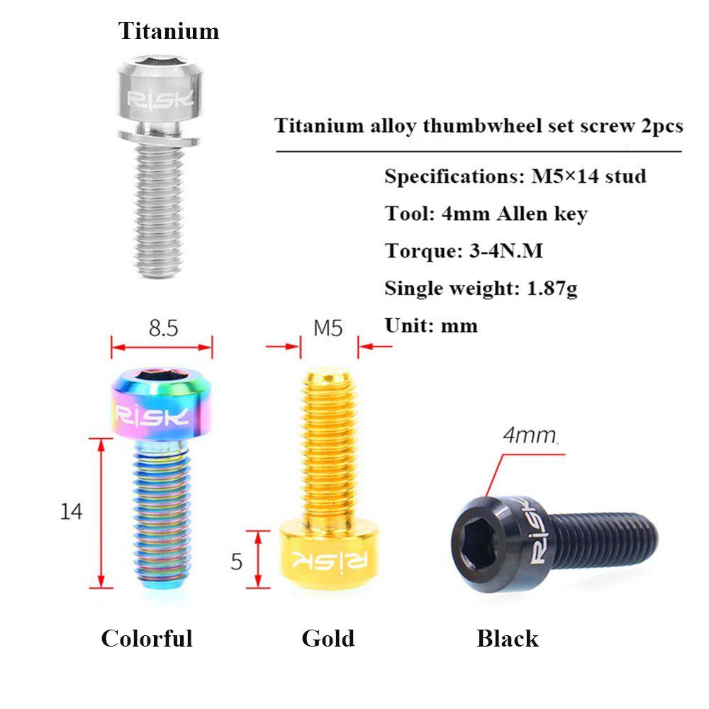 Suyo 2PCS Baut Bahan Titanium Alloy Untuk Sepeda Gunung MTB