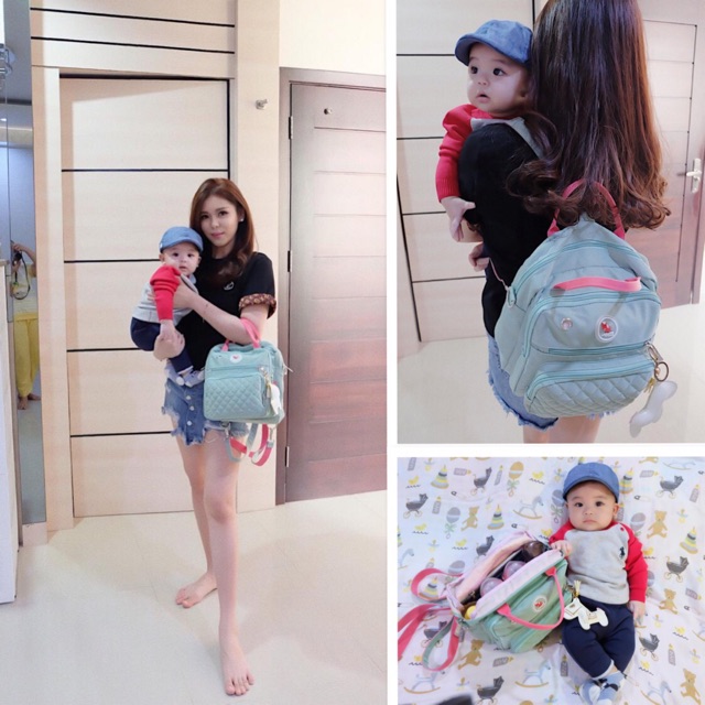 03.03 CRAZY SALE !!  TAS BAYI / TAS DIAPER ORIGINAL Mini Diaperbag LAGAFFE (Bonus Keychain Ponny)