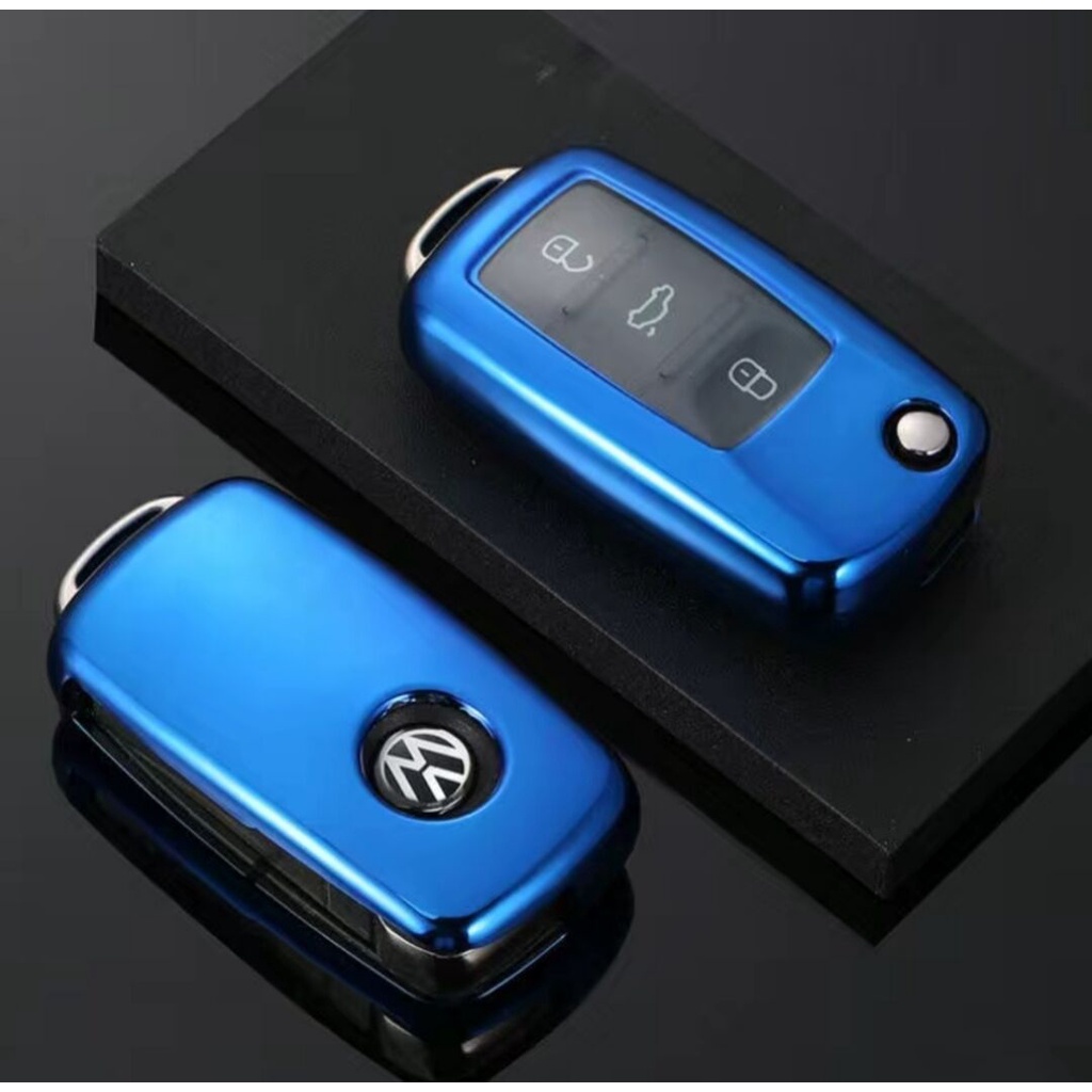 Volkswagen Tide Merek TPU All-inclusive Key Bag Buckle Skoda Key Remote Control Cover Pelindung Aksesoris Mobil