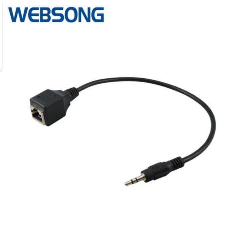 Kabel Audio 3.5mm Male to LAN RJ45 Female 20CM Websong