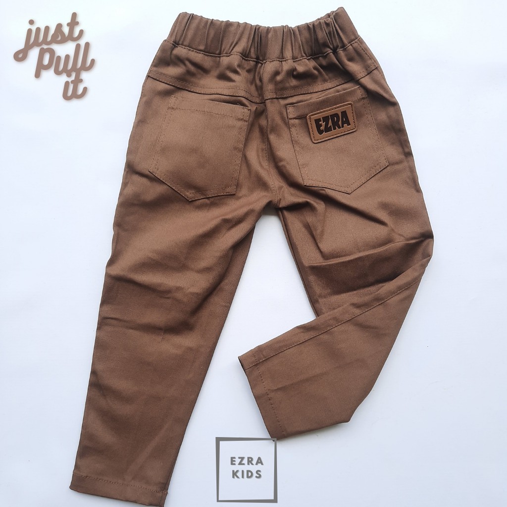 Celana Anak Chino Panjang Melar Twill Stretch Usia 1-9 Tahun