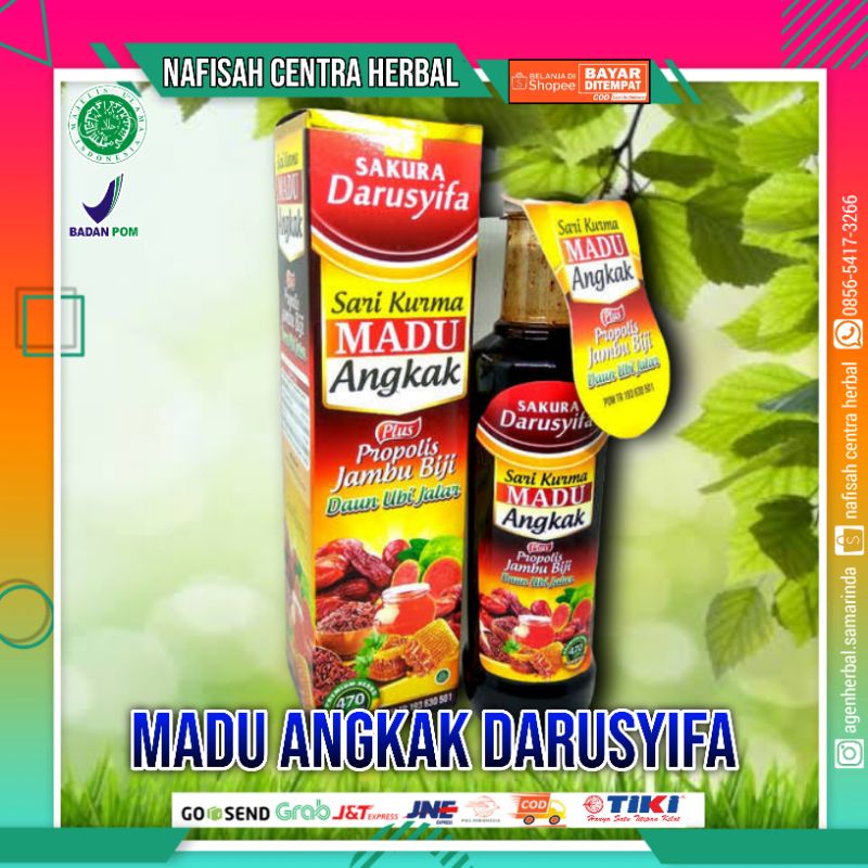 

Sari Kurma Madu Angkak Darusyifa | Sari Kurma Madu Angkak plus Ubi Jalar herbal