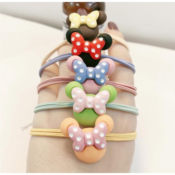 OSM JKT F5101 (1 PC) Ikat Rambut Karakter Gaya Korea / Karet Rambut Elastis Korea / Hairband-5