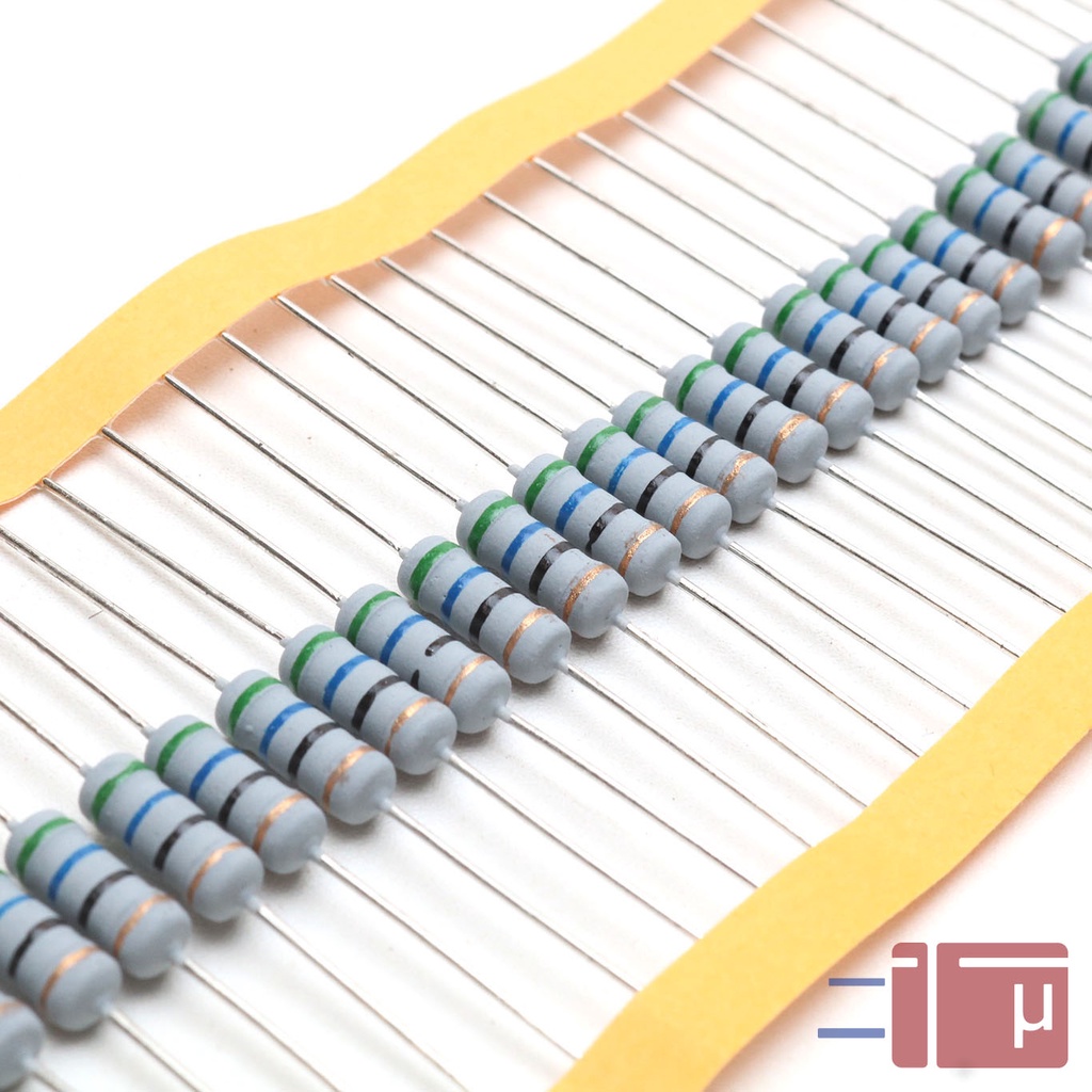 x10 Resistor 56R 56 Ohm 1W Metal Oxide 5% Taiwan Kaki Tembaga
