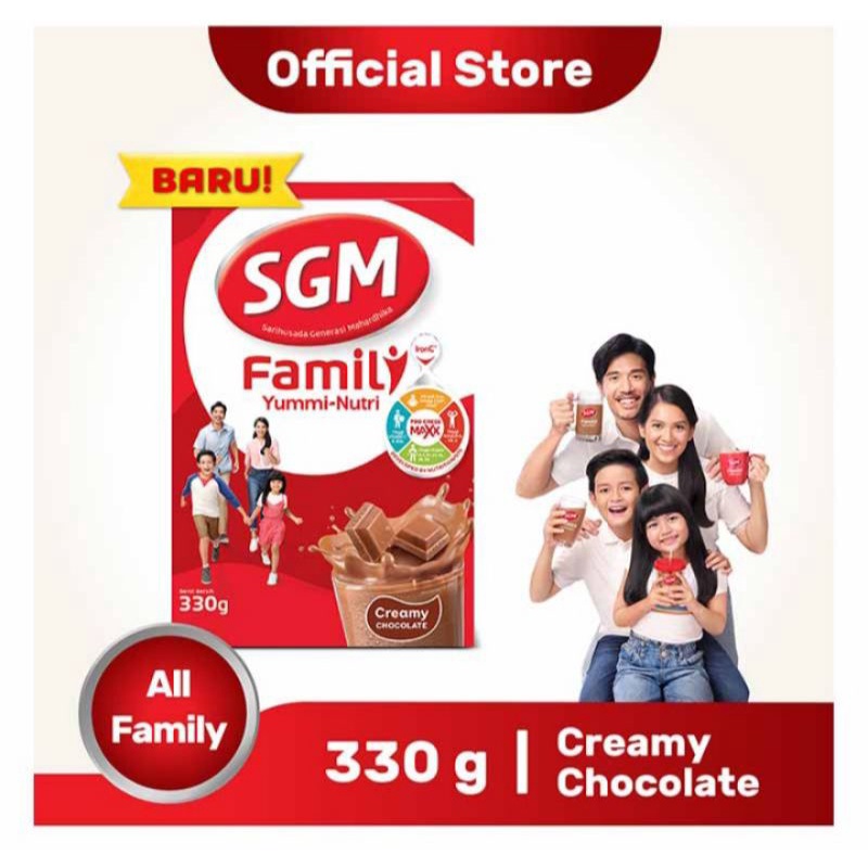 

SGM FAMILY 330GR COKLAT - SGM FAMILY YUMMY CHOCOLATE / VANILA