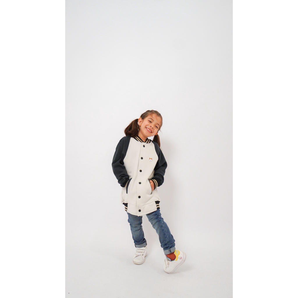 JAKET ANAK BOMBER REGLAN FLEECE ORIGINAL CARVA UNISEX LAKI LAKI PEREMPUAN REALPICT