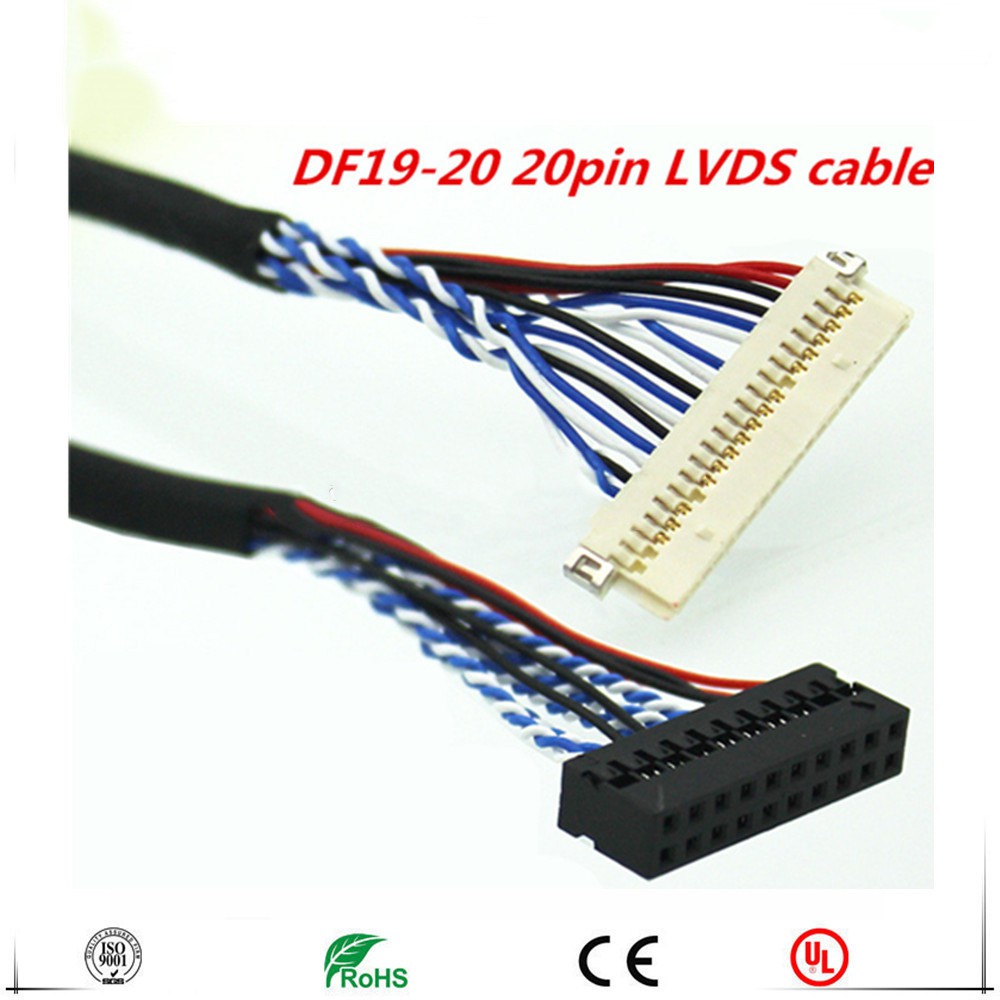 LVDS 20 pin DF19 SINGLE 8 20P KABEL LVDS UNIVERSAL