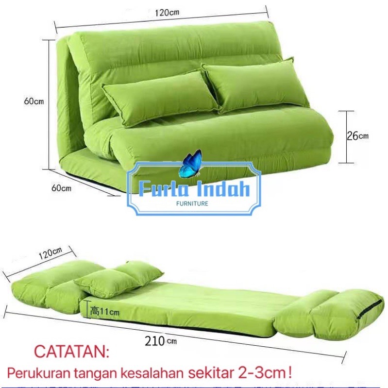 sofa bed lipat kursi lesehan sofa lesehan sofa tatami sofa lantai lazy sofa TYPE 120#