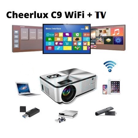 PROJECTOR CHEERLUX C9 WIFI TV TUNER 2800 LUMENS HD 1080P ORIGINAL