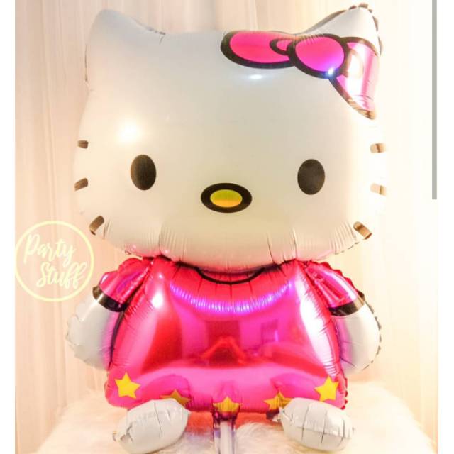 Balon Hello Kitty ( Jual balon helium box balon flower box huruf angka custom balon Jakarta )