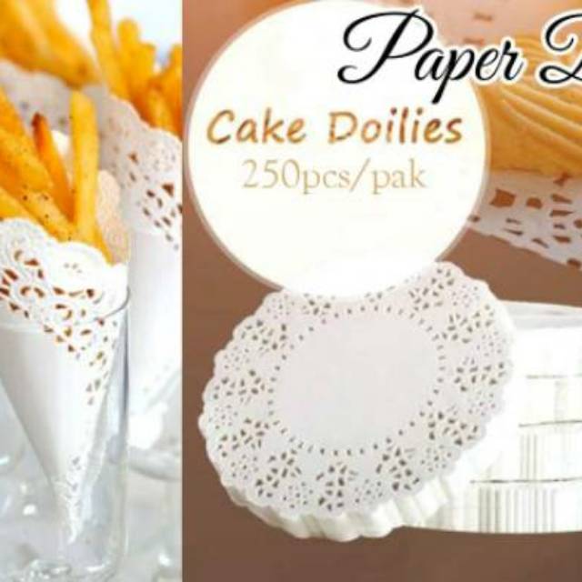 Alas Kue Tatakan Kue Alas Toples Kue Paper Doilies (1 Bal 8 Pack)