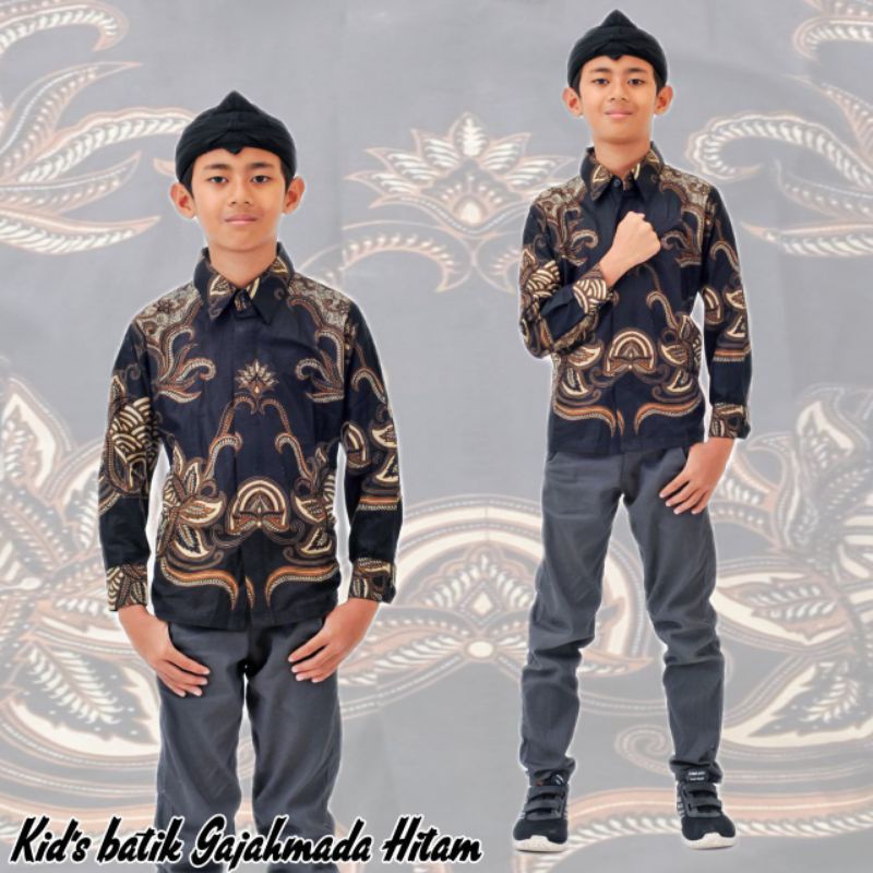 Baju batik anak laki-laki lengan panjang umur 2-13 tahun bisa buat sekolah hari batik