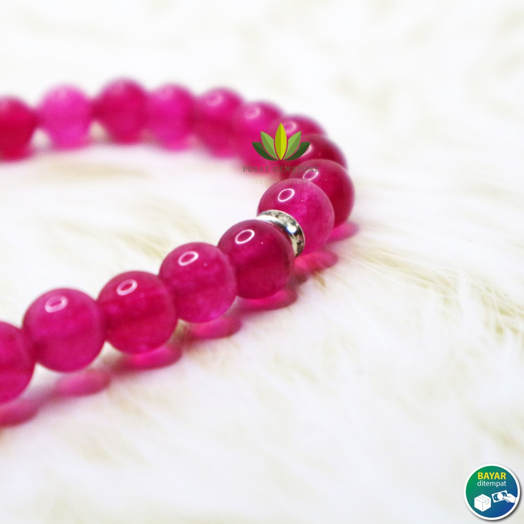 Tasbih Batu Pink 33 Butir Natural