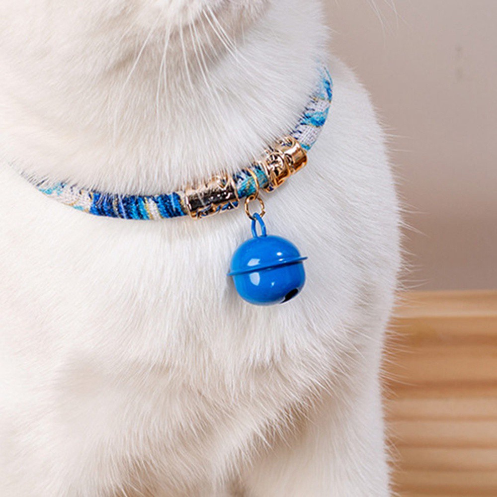 QUINTON Adjustable Cat Supplies With Bell Kitten Accessories Cat Collars Photo Decoration Necklace Travel Japanese-style Outdoor Pet Products/Multicolor