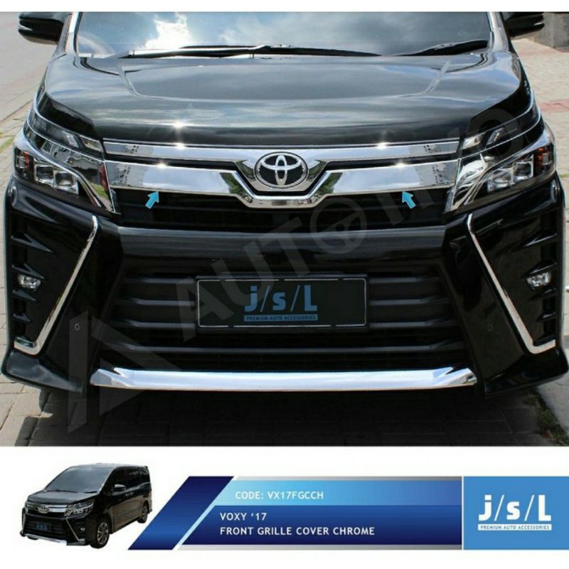 Grill Grille Cover Depan Toyota Voxy Chrome