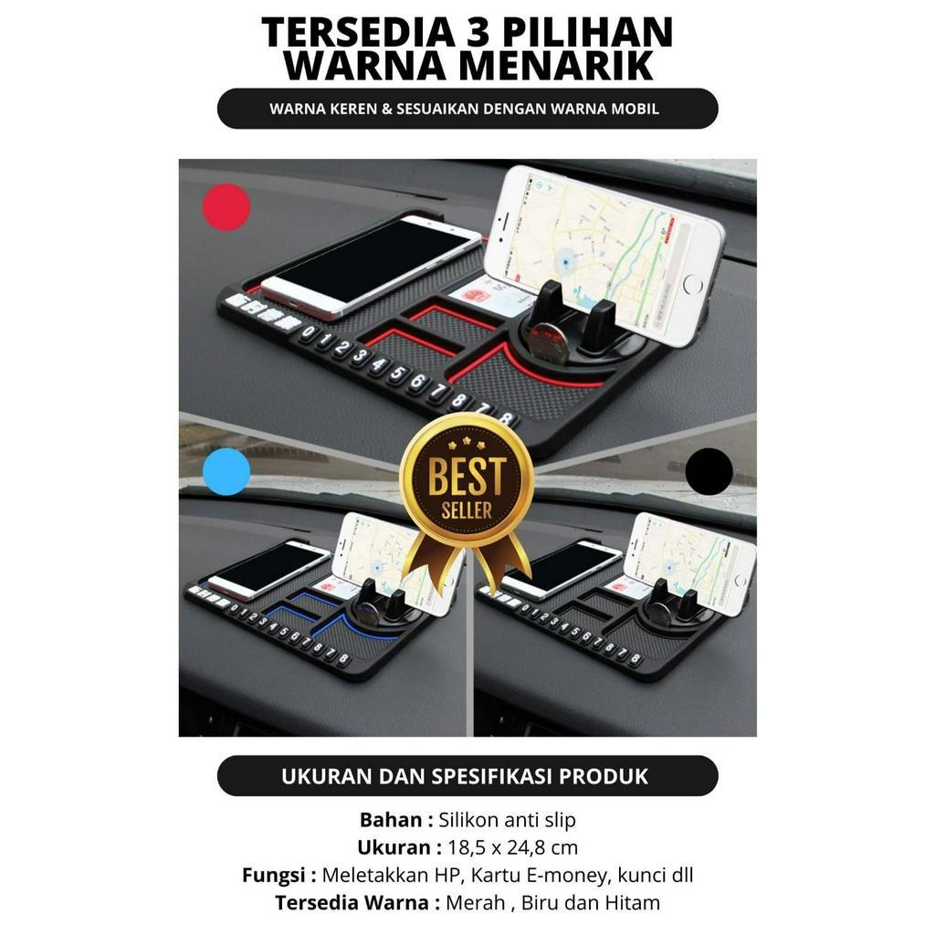 Multifunction Car Anti Slip Mat Dashboard Car Phone Holder Sticky Silicone Rubber