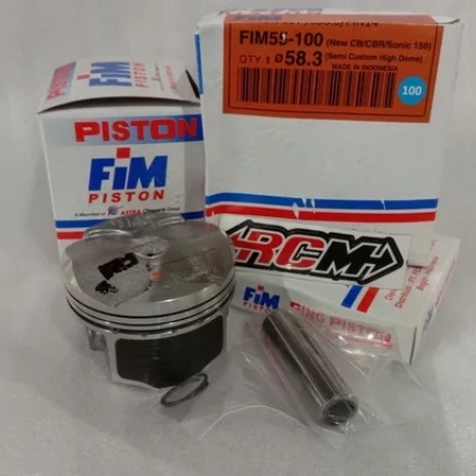 PISTON SEHER SEKER KIT SET FIM55 SUPRA GT 150 R CBR 150 CB150R SONIC 150 DOME 58.5 PEN 14 ORIGINAL