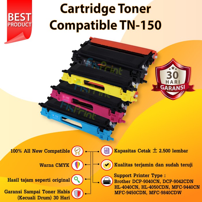 Cartridge Toner Compatible TN-150 TN150 Printer Brother DCP-9040 9042