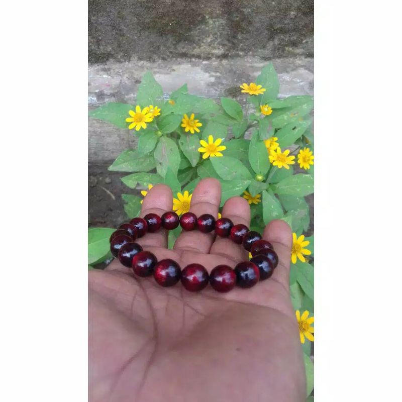 GELANG TASBIH AKAR BAHAR TALI ARUS MERAH 9MM/GELANG AKAR BAHAR KESEHATAN/GELANG TALI ARUS ORIGINAL