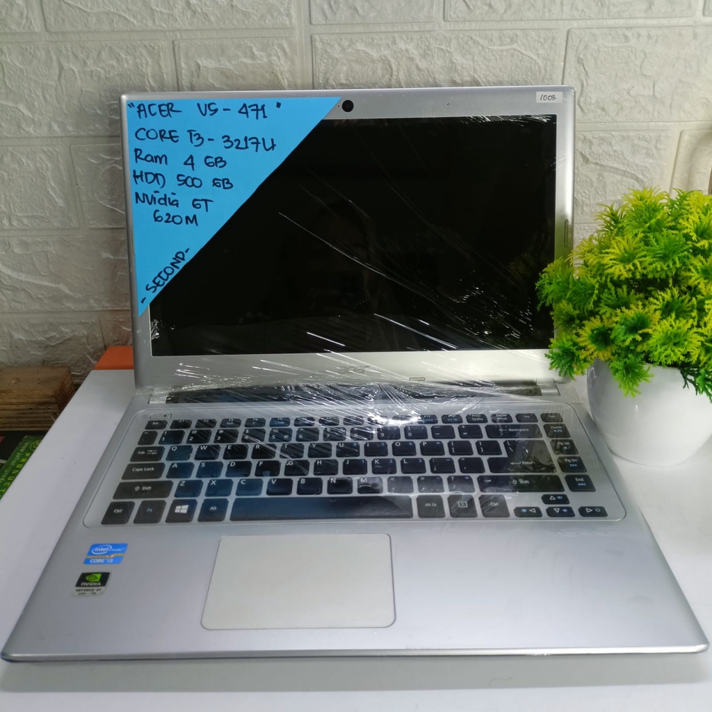 ACER V5-471 CORE I3-3217U RAM 4GB HDD 500GB NVIDIA GT 620M 14 INCH