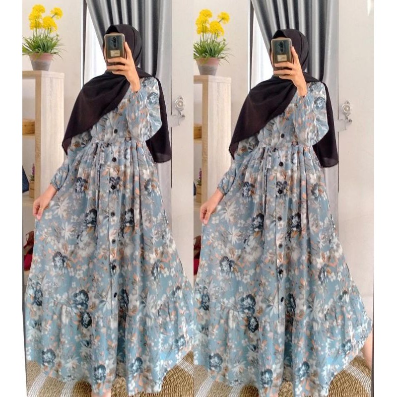 GAMIS Ceruty/Ceruty bunga/ gamis only