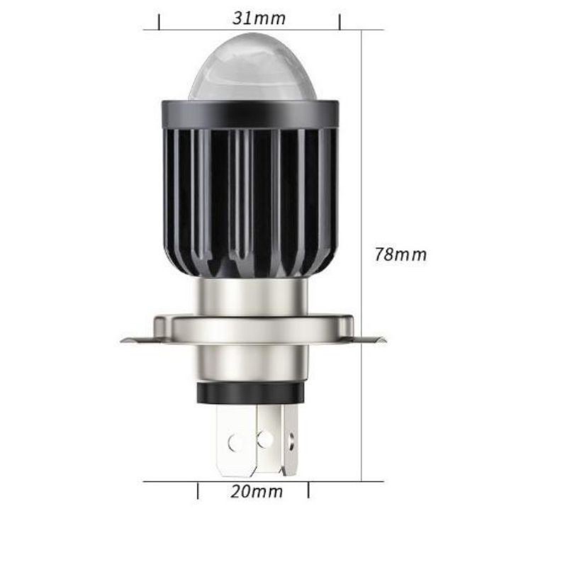 lampu utama h4 laser lensa cembung