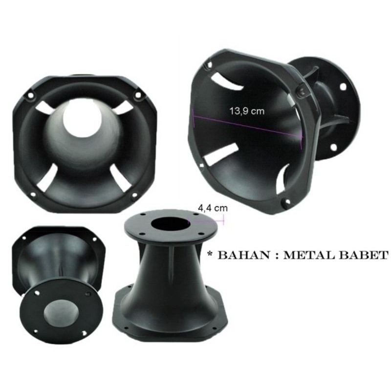 Tweeter horn BM - 5 Bahan Metal Babet / Twitter Corong 13,9 x 4,4 cm