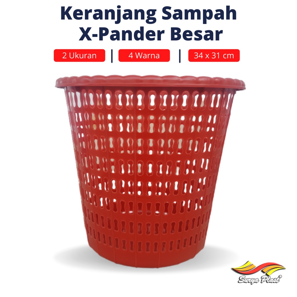 Jual Keranjang Sampah X Pander Besar Surya Plast Tempat Sampah Ukuran 34 Cm Tempat Sampah 9398