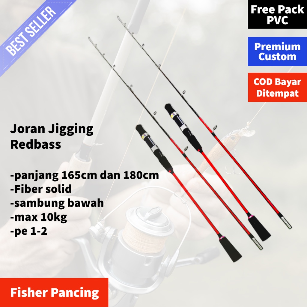 Joran Redbass 180cm 10-20lb - Joran Laut Termurah