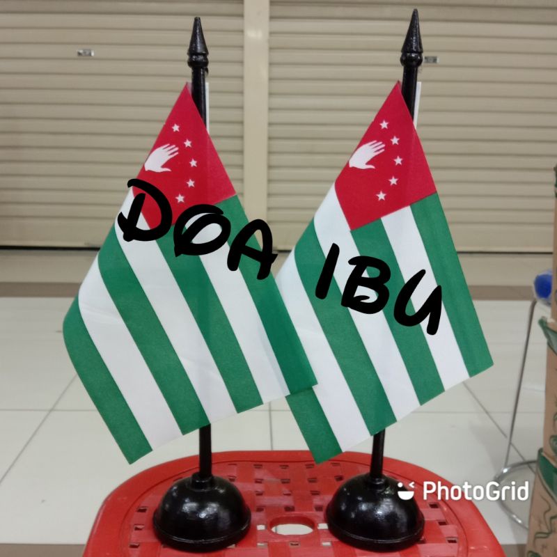 

best seller tiang kayu meja+bendera ABKHAZIA ready stock