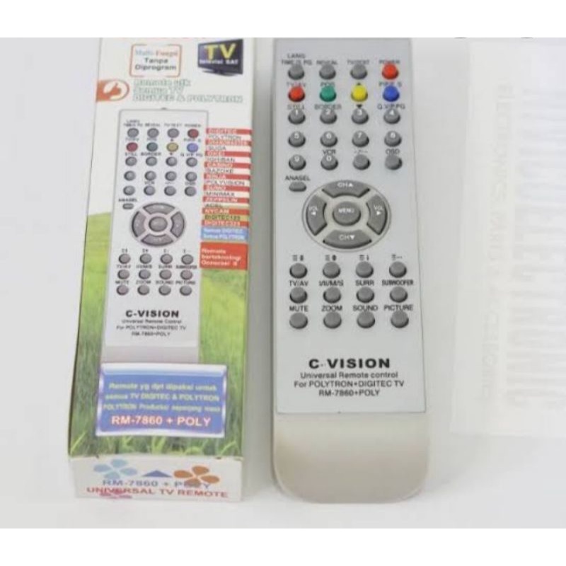Remot TV C-VISION utk Semua TV DIGITEC & POLYTRON RM-7860