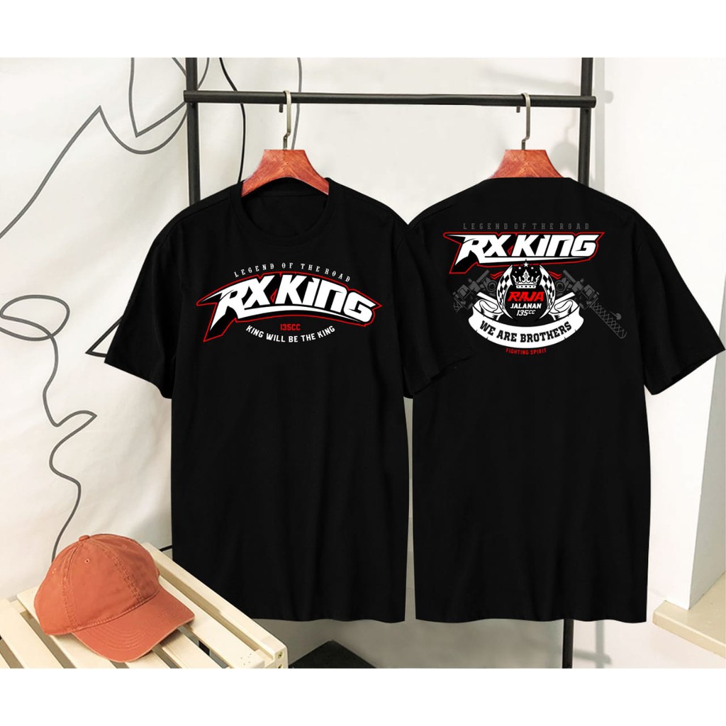 Kaos Tshirt Pria RX king bptk hitam Distro Lengan Pendek Motif Sablon Bergambar Keren Unisex kaos motor