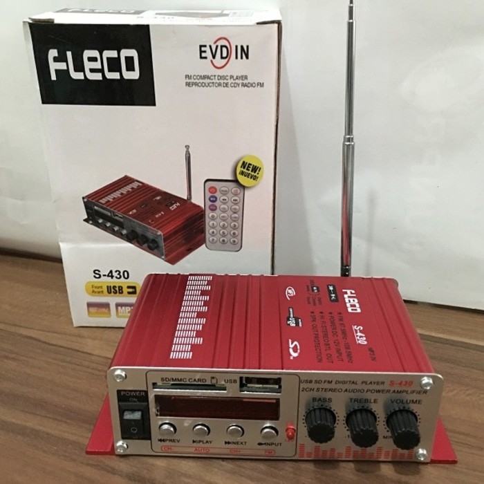 Ampli Fleco S430 Amplifier Mobil Dengan Remot Control