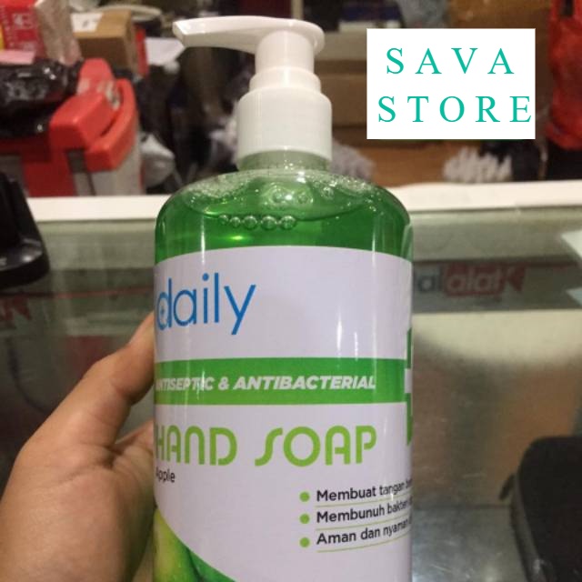 Sabun Cuci Tangan Daily Antiseptik &amp; Antibakteri HandSoap 500ml Apel