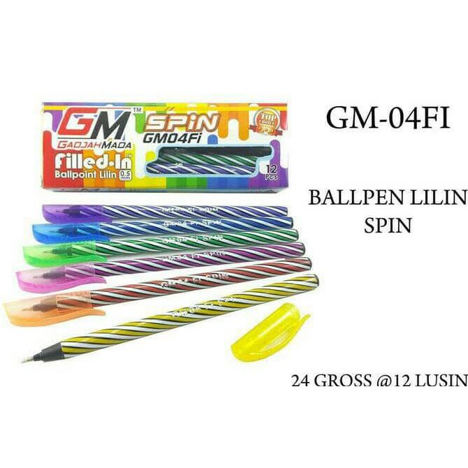 

Pulpen Bolpen Murah Ballpoint Lilin SPIN GM04Fi DISKON