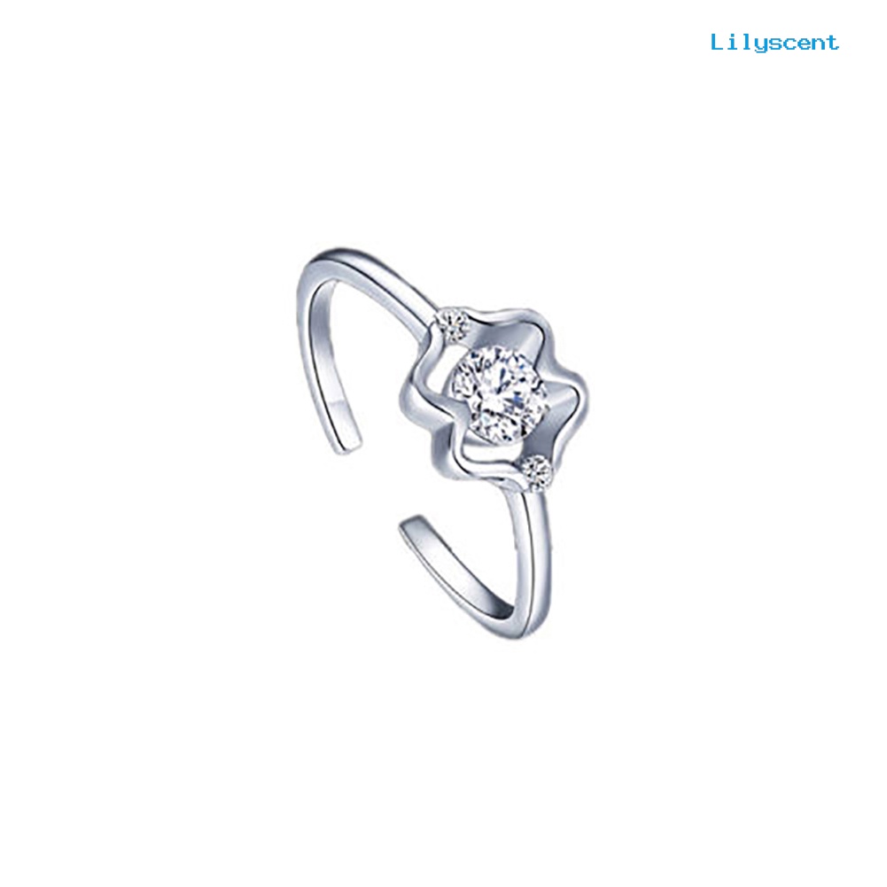 Ls Cincin Open Ring Adjustable Lapis Silver Motif Rasi Bintang Untuk Pria / Wanita