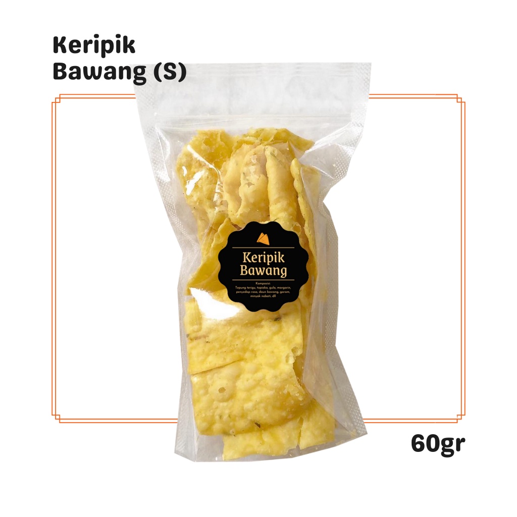 

SNACK KEKINIAN Keripik Bawang (S) 60gr / Snack Cemilan Enak Murah / Camilan Kripik Pangsit