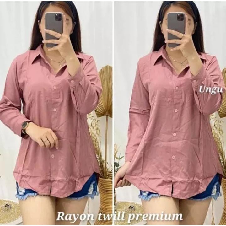 kemeja wanita polos kemejawanita kekinian kemeja wanita terlaris kemeja atasan polos terbaru ott viral tiktik moderen