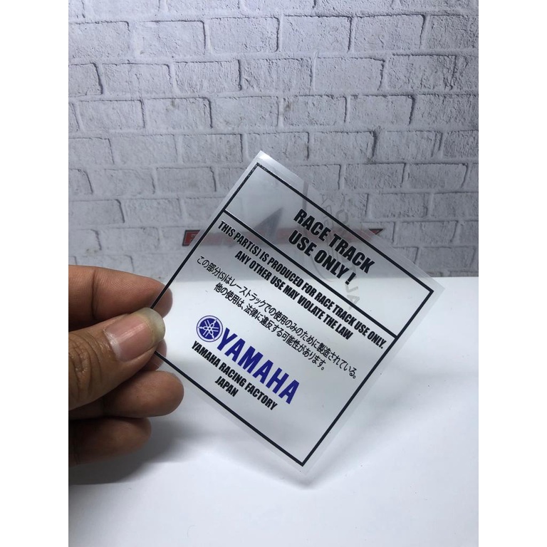 Stiker Sticker YAMAHA RACE TRACK ONLY transparan