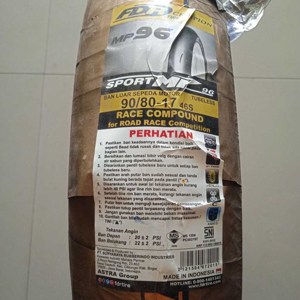 Ban luar 90/80-17 FDR sport MP96 soft compund