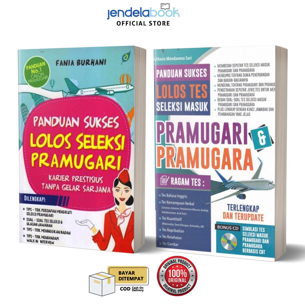 Paket Hemat Buku Panduan Sukses Lolos Seleksi Pramugari Pramugara Bonus Cd Shopee Indonesia