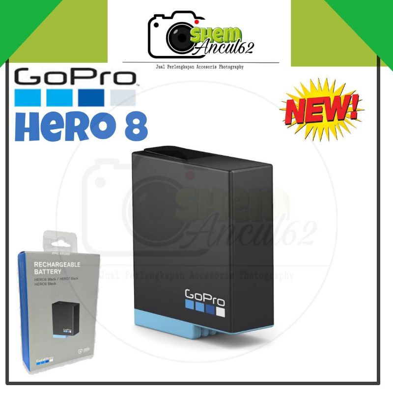 Baterai battery batre GoPro Hero 8 Rechargeable for Gopro Hero 8-7-6