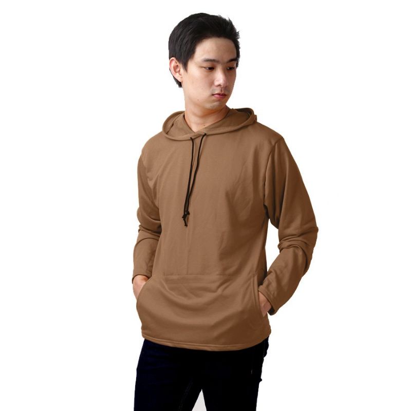 kaos Hoodie saku lengan panjang polos 2