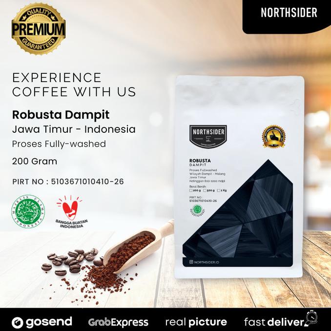 

[ COD ] BIJI KOPI FINE ROBUSTA DAMPIT - 200GR NORTHSIDER COFFEE FREE ONGKIR Kode 734