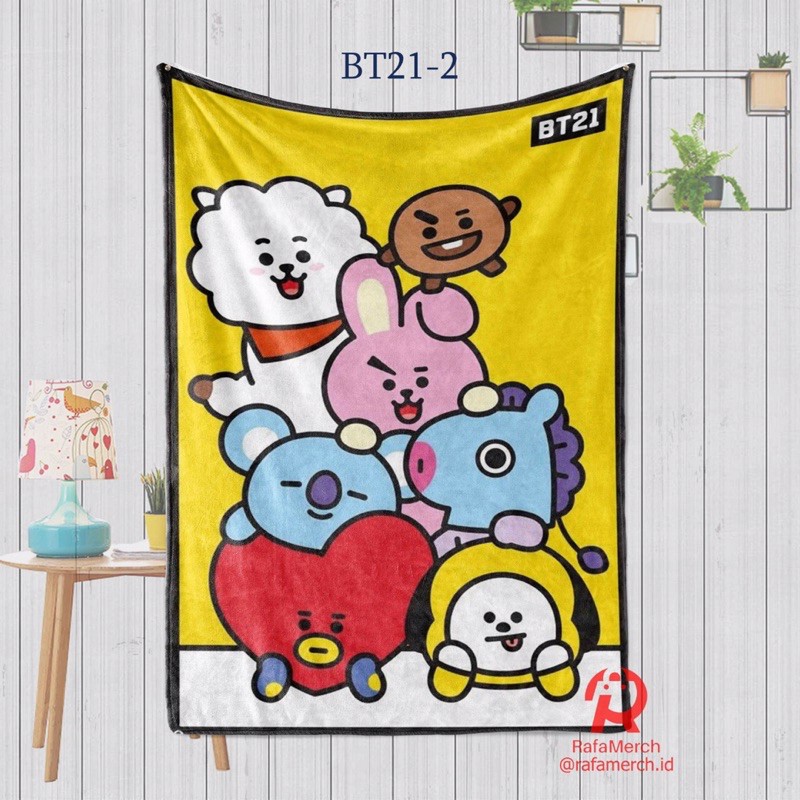 SELIMUT BT21 - Selimut Custom - BTS - Selimut BTS - Selimut KPOP - KPOP Korea