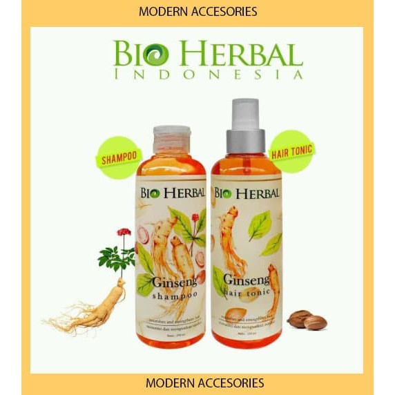 Paket Bio Herbal Ginseng Shampoo Hair Tonic Terdaftar Bpom Shopee Indonesia