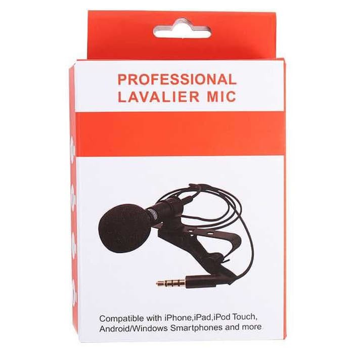 Professional Lavalier Clip-On Microphone - Q10 - Mic Smartphone PC Tab