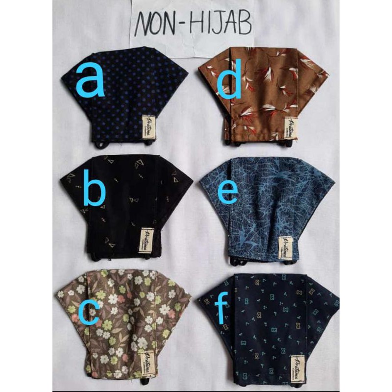 MASKER KAIN 3 DIMENSI NON HIJAB 100% KATUN ADEM MURAH