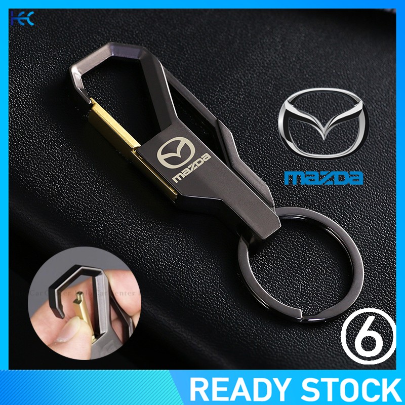 【Ready Stock】Alloy Metal Logo Motorcycle Keychain Car keychain SET for Mazda