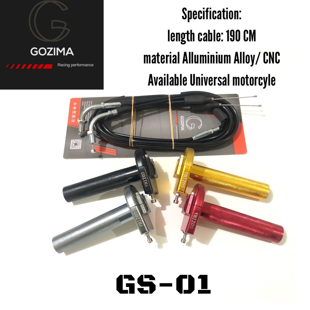 GAS SPONTAN CNC ALUMINIUM GOZIMA MATIC SPORT 2 KABEL MODEL KTC